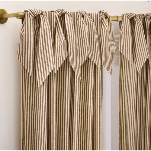 Pierce & Ward Cotton Linen Stripe Curtain