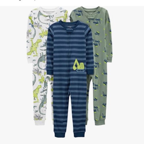Simple Joys by Carter's baby-boys 3-pack Snug Fit Footless Cotton Pajamas