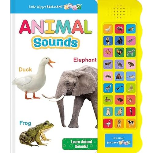 Little Hippo Books Listen and Learn Animal Sounds Book | Preschool Educational Sound Books for Kids | Brilliant Baby Educational Books & Kids Books | ... (Brilliant Baby® Early Learning Collection) Board book – June 28, 2024