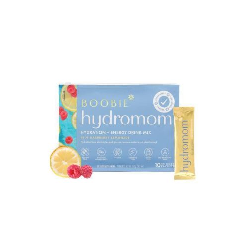 Boobie HydroMom Electrolyte Drink Mix Mineral Supplement Powder - 10ct - Blue Raspberry