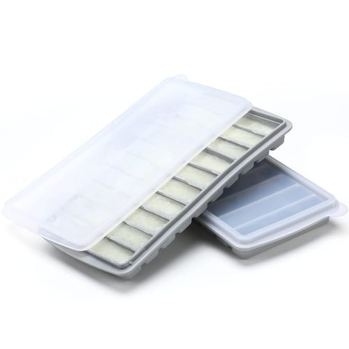 2 Pcs Breastmilk Freezer Storage Baby Food Milk Freezer Trays, Gray