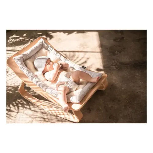 Charlie Crane - Levo Beech Wood Baby Bouncer - Nude | Smallable