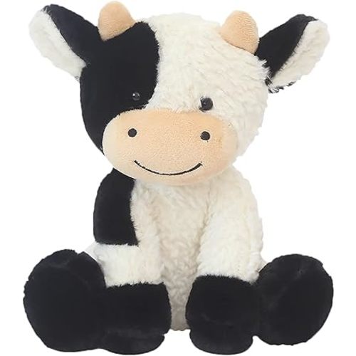 zhidiloveyou 9" Cow Stuffed Animals Plush Soft Stuffed Cow Toy for Kids Girls Boys