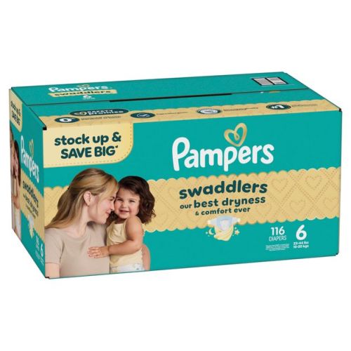 Pampers Swaddlers Sensitive Disposable Diapers Massive Pack - Size 6 - 116ct