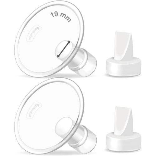 Maymom Pump Valve & MyFit 19mm Shield Compatible with Lansinoh Breast Pump Signature Pro/Smartpump/Manual Breast Pump. Replace Pump Valve. Not Original Lansinoh Pump Part