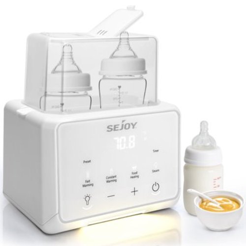 Sejoy Double Smart Breast Milk and Baby Food Warmer, Fast Heater, Sterilizer in White