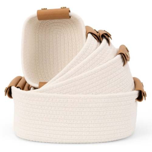 Beautiful Storage Basket Set of 5, Beige