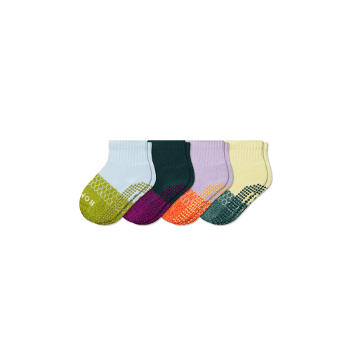 Toddler Marl Gripper Calf Sock 4-Pack