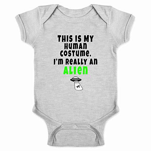 Pop Threads This is My Human Im Really an Alien Cosplay Funny Baby Toddler Kids Girl Boy T-Shirt