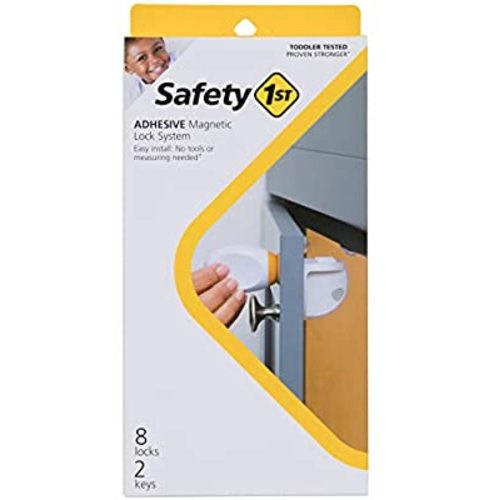 Safety 1ˢᵗ Adhesive Magnetic Lock System, 8 Locks And 2 Keys