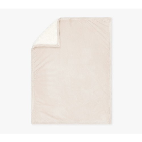 Sherpa-Backed Chamois Baby Blanket