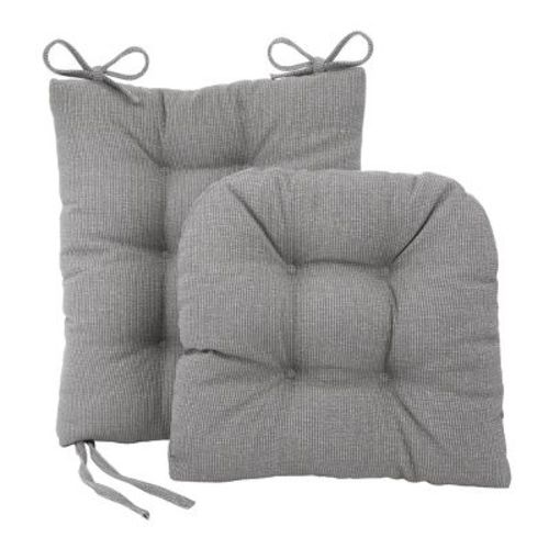 Gripper Jumbo Saturn Rocking Chair Cushion Set Include Seat and Back Cushion Gray: Solid Polyester Indoor Woven Rectangle