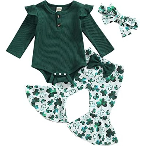 4th Of July Newborn Girl Outfits American Babe Short Sleeve Onesie Bell Bottoms Set Memorial Day Outfit Baby Girl