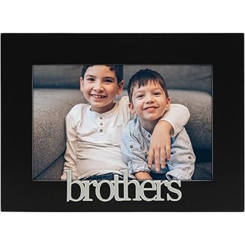 Malden International Designs 4316-46 Brothers Expressions Picture Frame, 4x6, Black