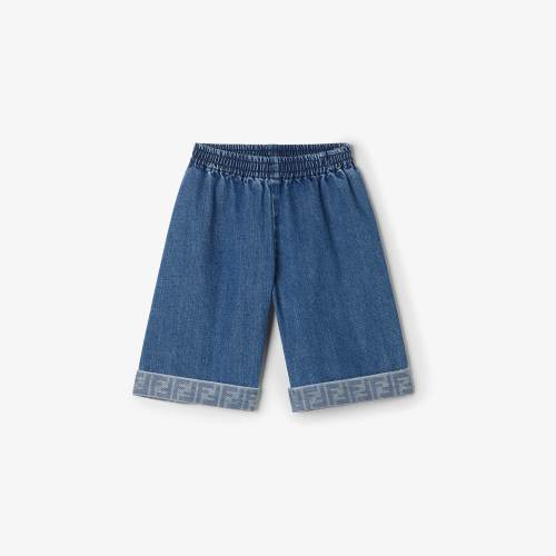 Baby trousers Denim baby trousers with printed logo
