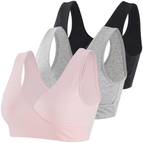 COLOMI Maternity Nursing Bra Wireless Cotton Breastfeeding Bra for Sleep