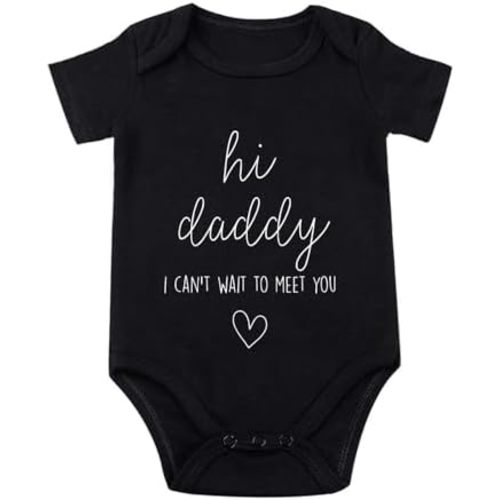 Hi Daddy Bodysuit for Baby Hello Daddy Pregnancy Announcement for Husband I Love Daddy Baby Bodysuits