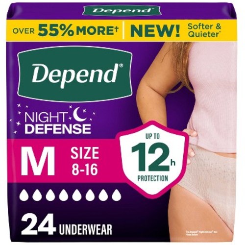Depend Night Defense Incontinence Underwear - Women's - Medium
