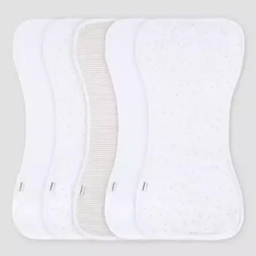 "burp cloths white"