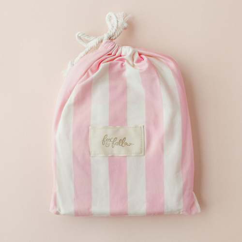 Petal Stripe Organic Fitted Cot Sheet