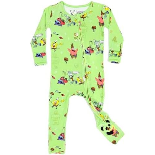 Bellabu Bear SpongeBob SquarePants Rayon from Bamboo Convertible Footie for Baby Boys & Girls