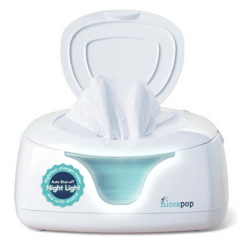 Hiccapop Baby Wipe Warmer and Baby Wet Wipes Dispenser | Baby Wipes Warmer for Babies | Diaper Wipe Warmer with Changing Light, White