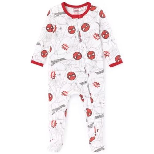 Disney Baby Boys Zip One-Piece Non-Slip Footie Romper for Newborn to Infant