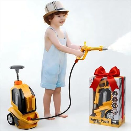 Kids Clean Car Wash Toy, Kids Power Washer, Toddler Cleaning Set Pretend Play Tools Role Playing Cleaning STEM Outdoor Toys Gift for Toddler Boys Girls Ages 3 4 5