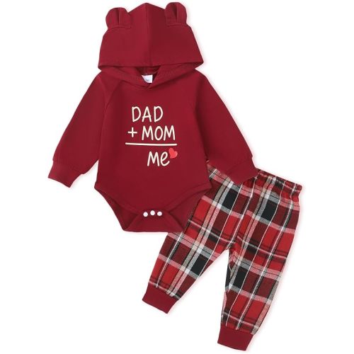 Baby Boy Clothes Newborn Outfit Infant Sweatshirt Fall Winter Long Sleeves Hoodie Top Pant Set 2PCS 0-18 Months