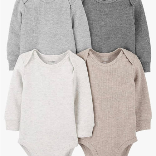 Simple Joys by Carter's Unisex-Baby 4-Pack Long-Sleeve Thermal BodysuitBodysuit