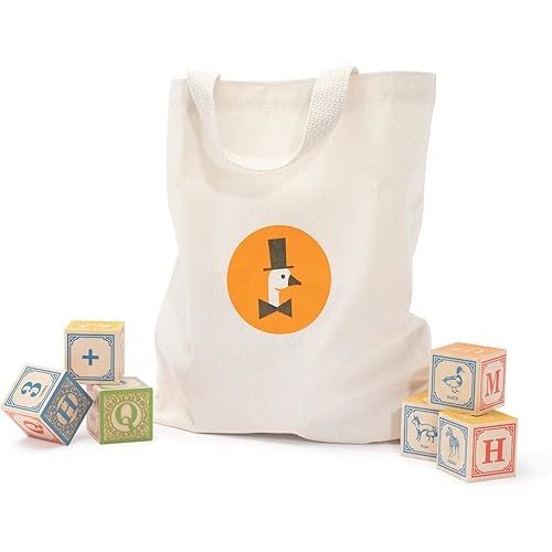 Uncle Goose Classic ABC Blocks with Canvas Bag - Made in The USA