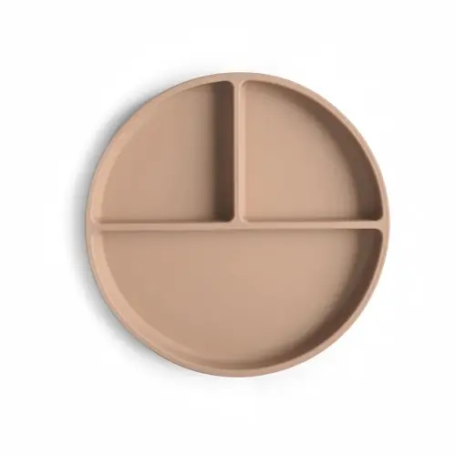 mushie Silicone Suction Plate | BPA-Free Non-Slip Design (Natural)