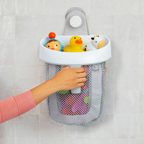 Munchkin Super Scoop Bath Toy Organizer & Storage - Gray: Plastic Drainable Scoop for Baby Bath Safety Accessories