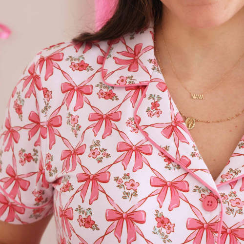 Women's Two Piece Short Lounge Set | Bow Besties