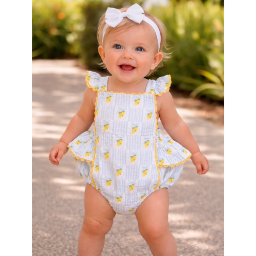 Ric Rac Ruffle Sunsuit, Lovely Lemons