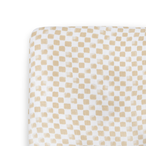 Cotton Muslin Crib Sheet - Adobe Checker