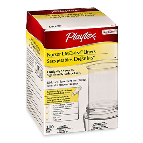 Playtex Drop-In Disposable Bottle Liners - 4 oz - 100 count --