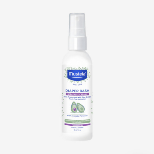 Mustela Baby Diaper Rash Cream Spray – Touch-Free protectant with Zinc Oxide & Natural Avocado - Treats, Soothes and Prevents Diaper Rash- Fragrance-Free - 3 fl. oz