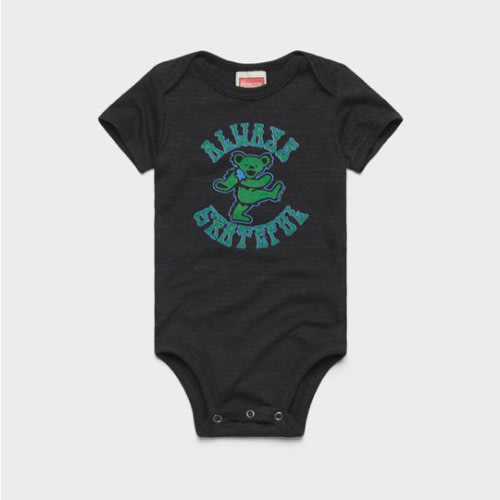 Always Grateful Baby One Piece | Retro Grateful Dead Baby Onesie – HOMAGE