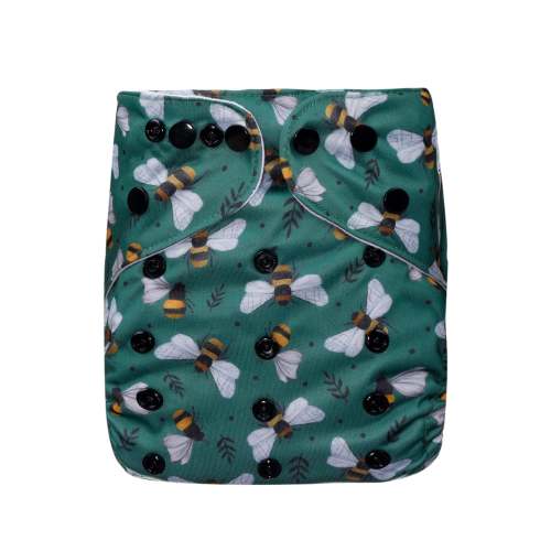 Bees & Leaves Cloth Nappy | One Size Fits Most