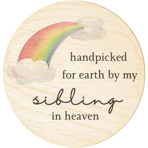 Handpicked By My Sibling in Heaven Pregnancy Announcement Rainbow Baby Sign