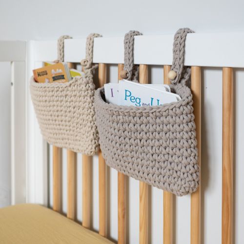 Crochet Hanging Basket - Crib Organizer | Crane Baby
