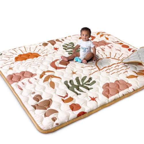 Beavtaens Baby Play Mat for Floor 71x59 Inches, Super Soft Foam for Ages 0-4