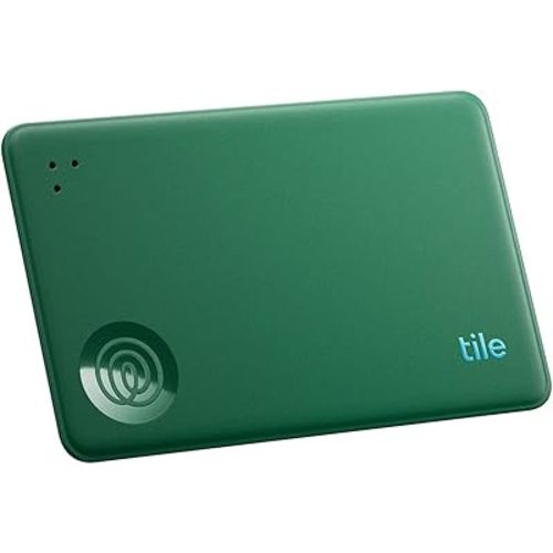 Tile by Life360 Slim - Wallet Finder, Bluetooth Tracker and Item Locator for Luggage Tags, Passports and More. Both iOS and Android Compatible. Phone Finder. 1-Pack (Green Surf)