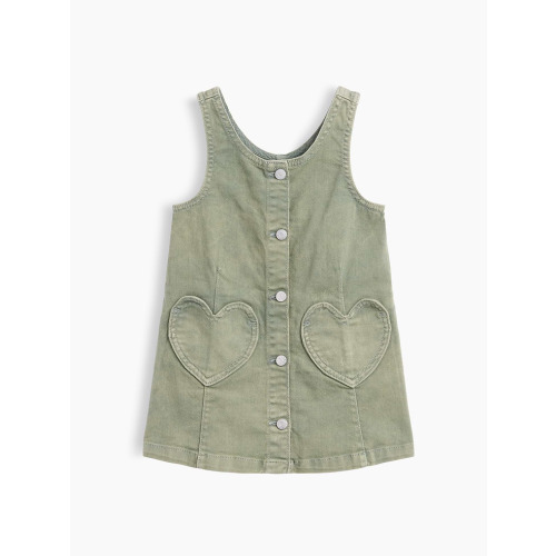 Baby & Toddler Denim Heart Pocket Shift Dress