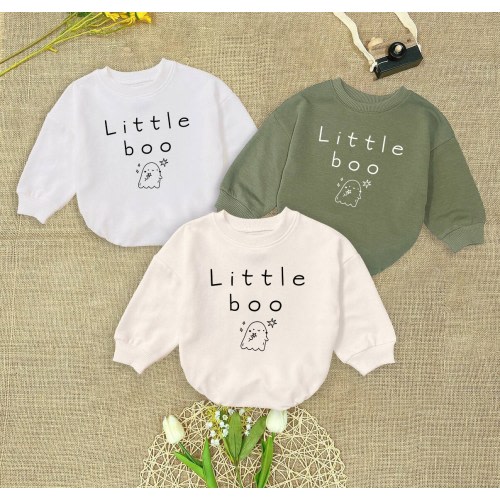 Handmade Little Boo Baby Romper: Halloween Outfit