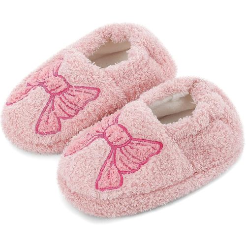 KAKU NANU Toddler Kids Slippers Cute Animal Cartoon Shoes Girls Boys Warm Fleece Winter Household Slippers