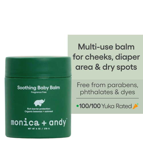 Monica + Andy Soothing Baby Balm for Dry and Sensitive Infant Skin, Fragrance-Free, 6 oz