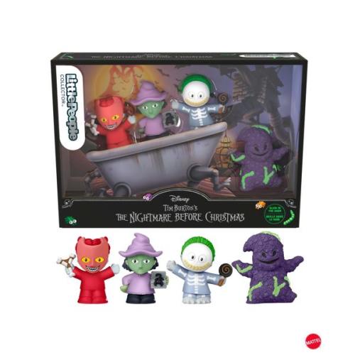 Mattel Little People Collector Disney Tim Burton’s The Nightmare Before Christmas Lock Shock & Barrel Set