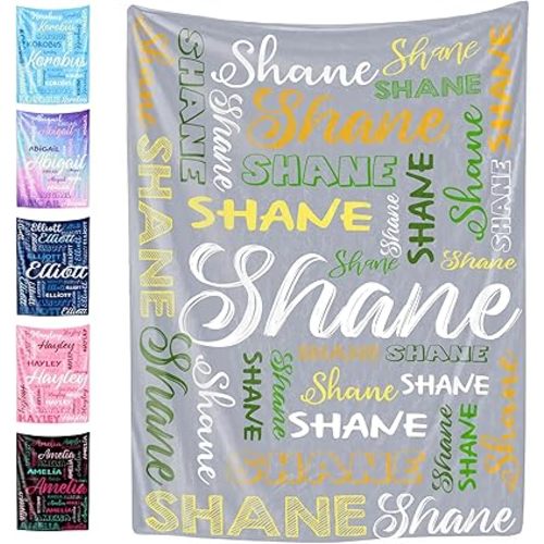 Custom Name Blanket for Baby Boys Girls, Personalized Baby Name Throws Blankets, Customize Blanket Gifts for Kids Newborn Men Women